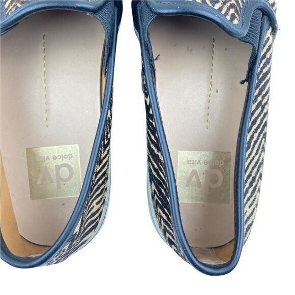 Dv dolce Vita Women's Black Brown Faux Fur Animal Print Sneakers Slip On US 6 - Picture 11 of 11